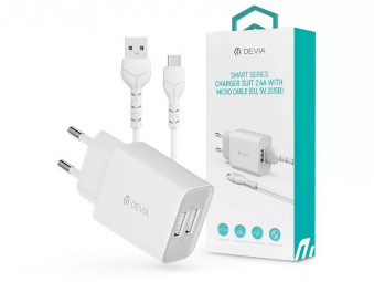 Devia ST364020 Smart Charger+ 1m Micro USB Cable White