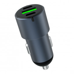 Dviced Car charger triple USB 60W Gray