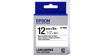 Epson LK-4WBN Címkeszalag 12mm 9m Black/White