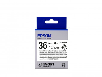 Epson LK-7WBVS címkeszalag (36mm) Black on White - 8m