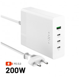 FIXED Charging Station 3xUSB-C/1xUSB GaN PD 3.0 support 200W White