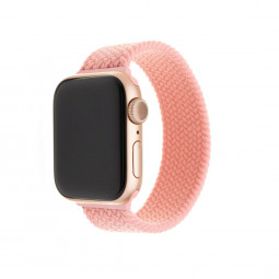 FIXED Elastic Nylon Strap for Apple Watch 42/44/45mm, size S, pink