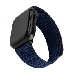 FIXED Nylon Sporty Strap for Apple Watch 42/44/45mm Dark Blue