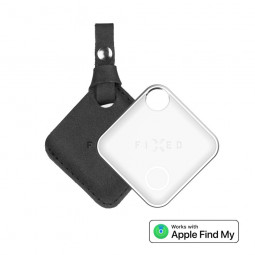 FIXED Tag with Leather Case, black