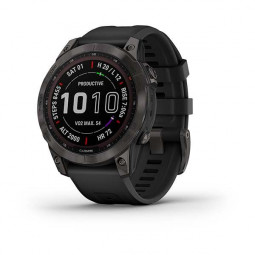 Garmin fenix 7 Sapphire Solar Edition Carbon Grey DLC Titanium with Black Band