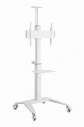 Gembird TVS-70T-02-W Aluminum TV floor stand with caster wheels 37