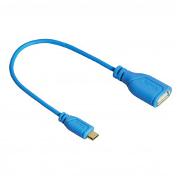 Hama MicroUSB-OTG adapter Blue 0,15m