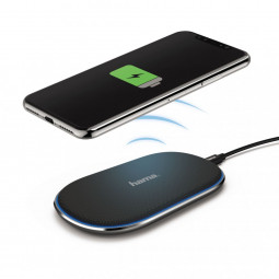 Hama QI Farbic Wireless phone charger 2A Black