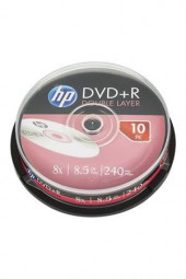 HP DVD+R 8,5 Gb 8x kétrétegű hengeres 10db/cs (10-es címke)