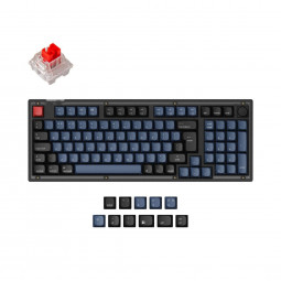 Keychron V5 RGB Fully Assembled Knob K Pro Red Mechanical Hot Swap Keyboard Frosted Black UK