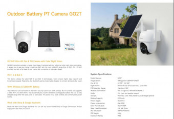 Laxihub GO2T-SP2 Outdoor Battery PT Camera with Solar Panel