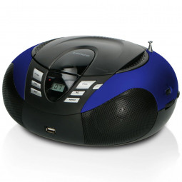 Lenco SCD-37 USB portable FM radio CD and USB player Blue