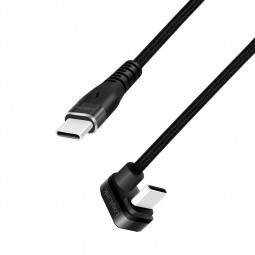 Logilink USB 2.0 Type-C cable C/M 180° to USB-C/M alu 2m Black