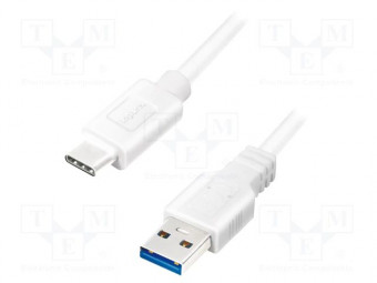 Logilink USB-A to USB-C male/male cable 1,5m White