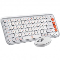 Logitech Pop Icon Wireless Keyboard Combo Off White US