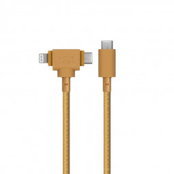 Native Union Belt Cable Duo (USB-C – Lighting/USB-C) 1,5m Kraft