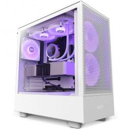 NZXT H5 Flow RGB Tempered Glass White