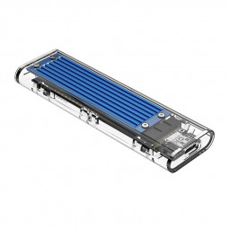 Orico TCM2M-C3-BL M.2 NVMe/SSD USB3.1 Type-C Enclosure Transparent/Blue