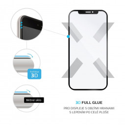 FIXED Tempered glass screen protector 3D Full-Cover for Samsung Galaxy S10e, full glue, black