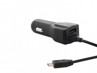 TnB 15W Car Charger +microUSB cable Black