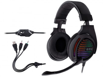 Tracer GameZone Aligator RGB Rainbow LED Gaming Headset Black