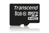 Transcend 8GB microSDHC Class10 UHS-I 600x adapter nélkül