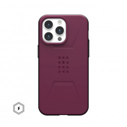 UAG Civilian case for MagSafe iPhone 15 Pro Max Bordeaux