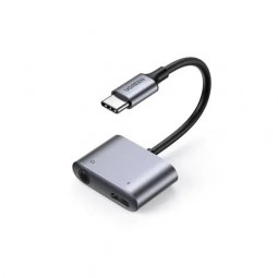 UGREEN USB-C to 3.5mm Audio Adapter with PD Grey