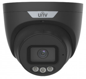 Uniview Prime 8MP Tri-Guard 2.0 turret dómkamera, 4mm fix objektívvel, mikrofonnal és hangszóróval (FEKETE)