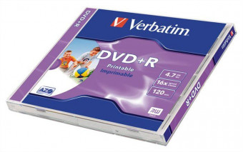 Verbatim DVD-R 4,7Gb 16x Normál tok 1db/csomag (1-es címke)